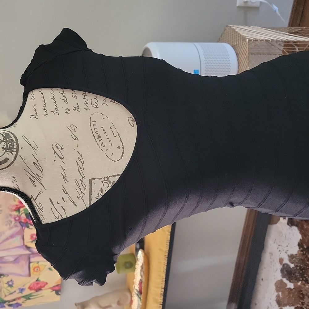 Form Fitting, Black, Dress